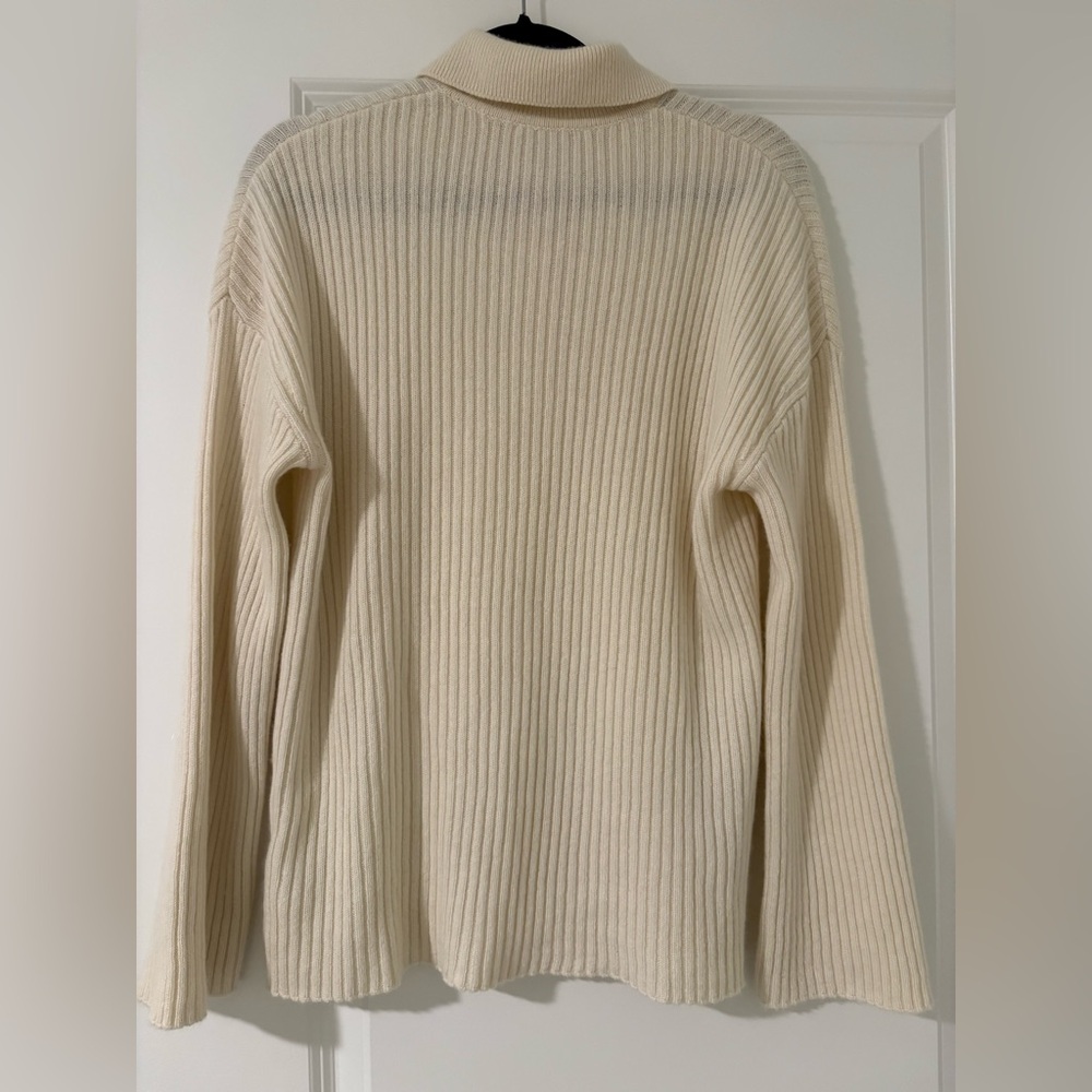 Reformation Cream Ribbed Cardigan - Picture 2 of 3